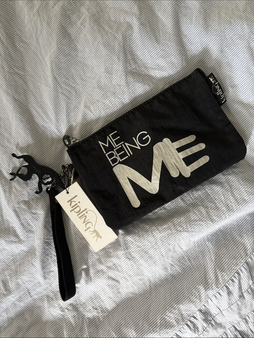 Kipling “Me Being Me' Wristlet with Keychain Charm